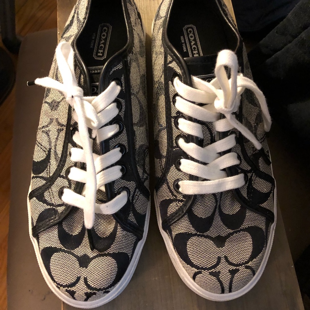 Coach sneakers with sequin detail, size 7B